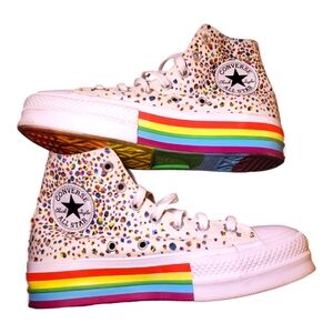Converse Custom Pride Platform Chuck Taylor All Star By You Unisex Men 7/Women 5